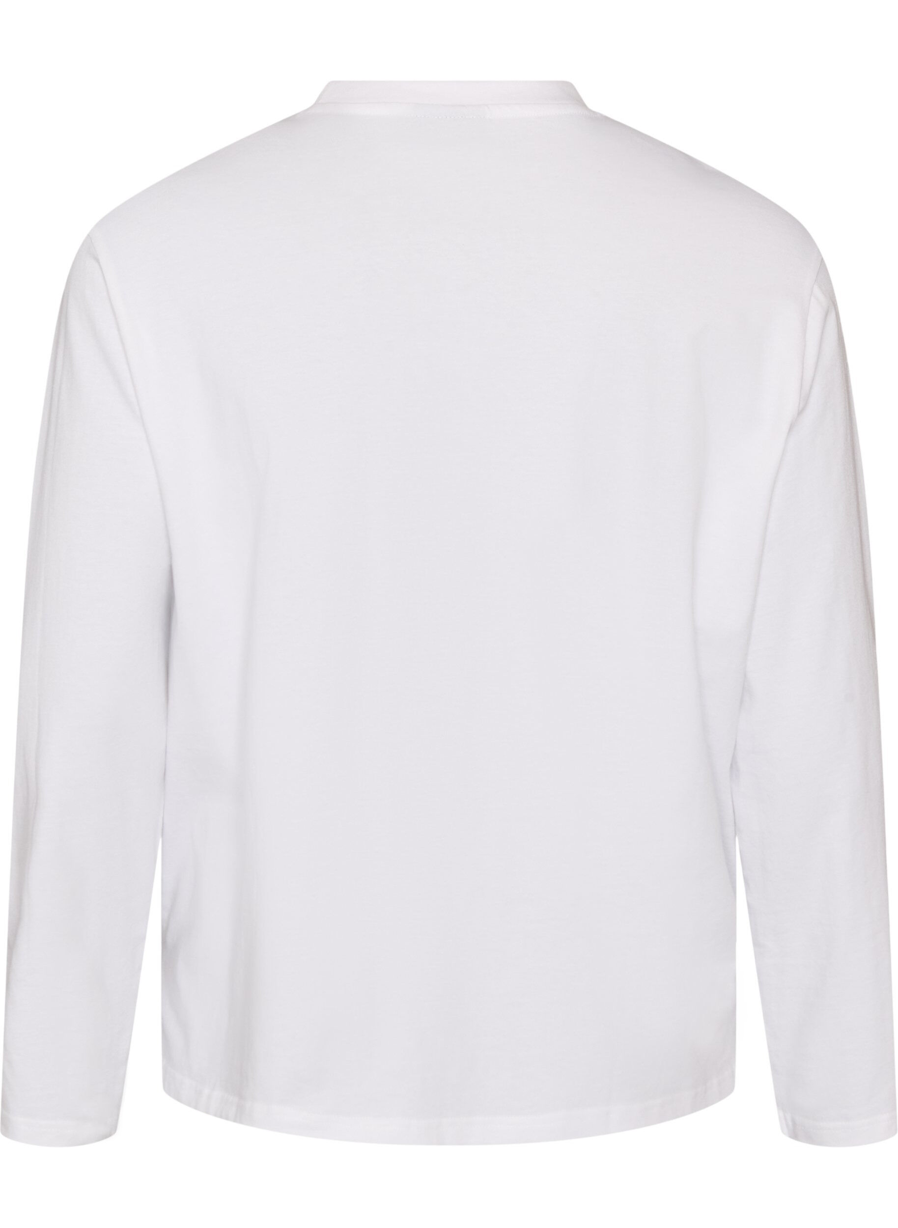 ZizziBasic T-shirt met lange mouwen, Wit, Packshot image number 1