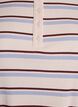 T-shirt met strepen en geribde knoopdetails, Paars, Packshot image number 2