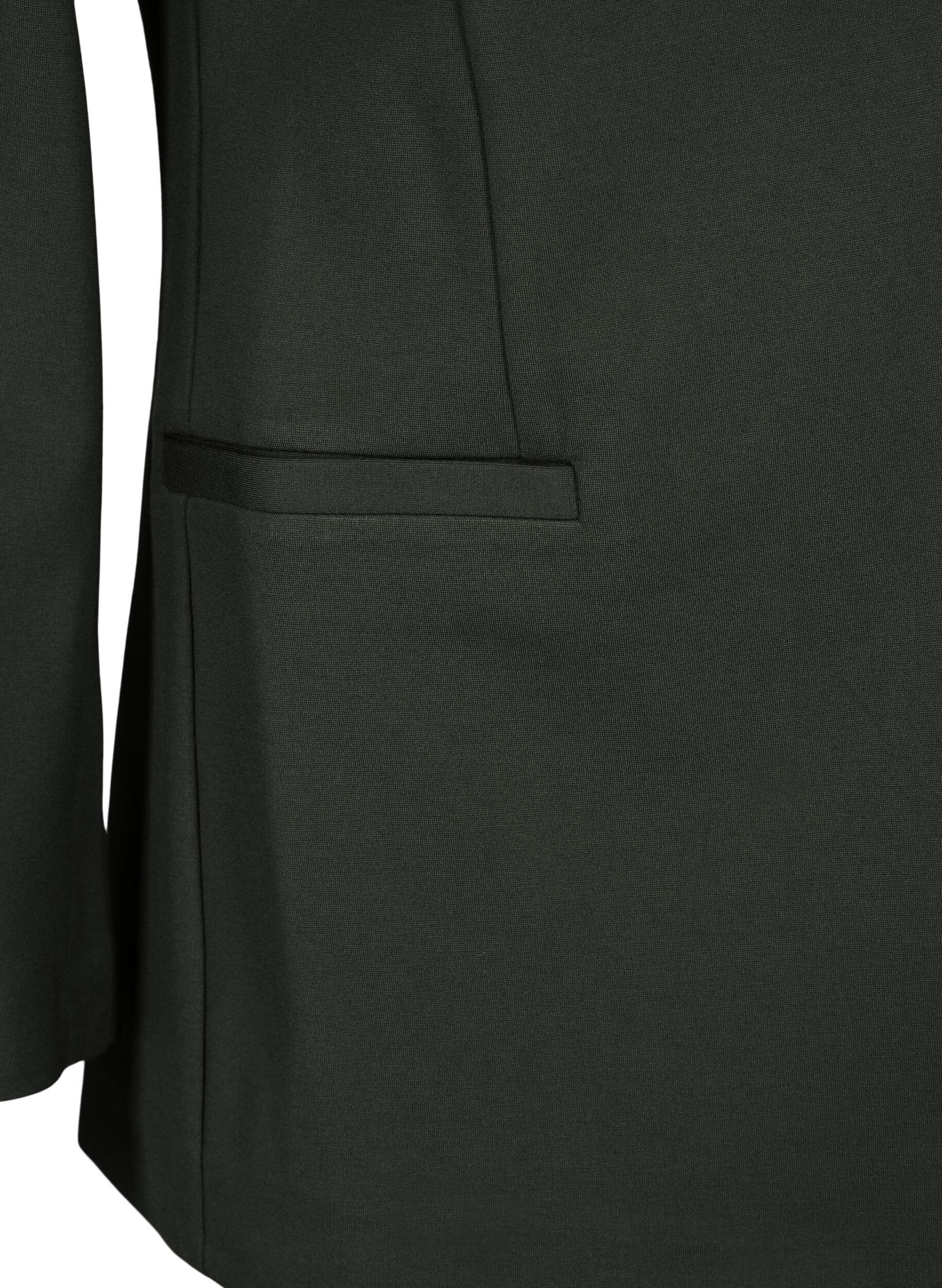 Zizzi Eenvoudige blazer met knoopsluiting, Groen, Packshot image number 3