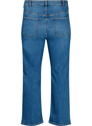 Gemma-jeans met hoge taille en normale pasvorm, Blue denim, Packshot image number 1