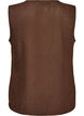 Mouwloos vest met V-hals en knopen, Bruin, Packshot image number 1