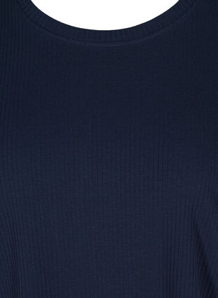 T-shirt met korte mouwen in ribstof, Navy Blazer, Packshot image number 2
