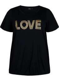 Katoenen T-shirt met print, Black W. Love