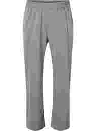 Grijs gemêleerde broek met elastiek in de taille, Medium Grey Melange