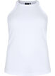 Geribde katoenen tanktop, Bright White, Packshot image number 0