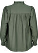 Blouse met rucheskraag, Groen, Packshot image number 1