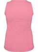 Katoenen ribtop met hoge hals, Roze, Packshot image number 1