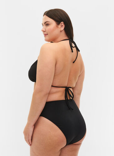 Tai bikini broekje met normale taille, Black, Model image number 1