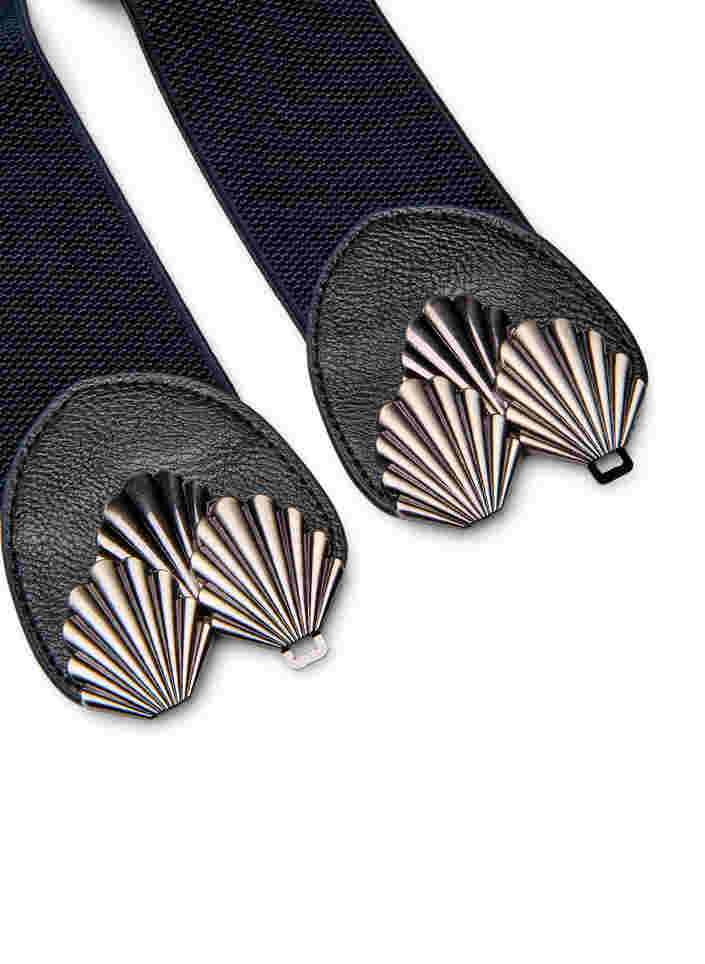Taille riem met zilveren gesp, Black, Packshot image number 2