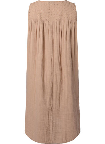 Mouwloze midi-jurk van katoen, Natural, Packshot image number 1