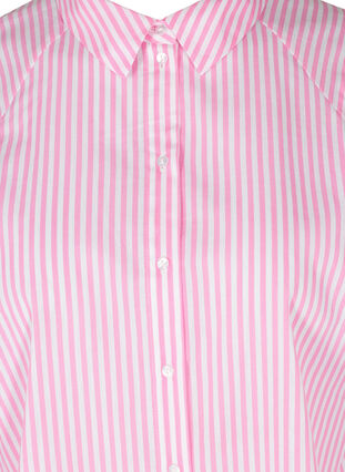 Gestreepte blouse in katoen, White/ Pink Stripe, Packshot image number 2