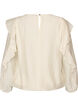 Blouse met ruches en ballonvorm, Vanille, Packshot image number 1