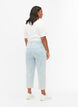 Straight jeans met enkellengte, Light Blue Stripe, Model image number 1