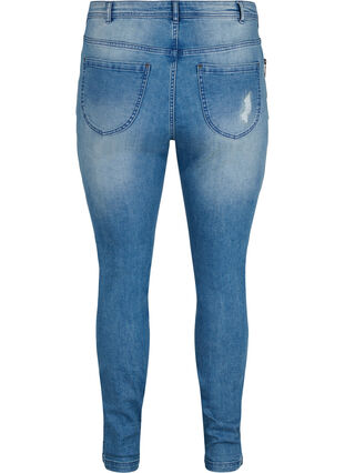 Super slim Amy jeans met split en knopen, Light blue, Packshot image number 1
