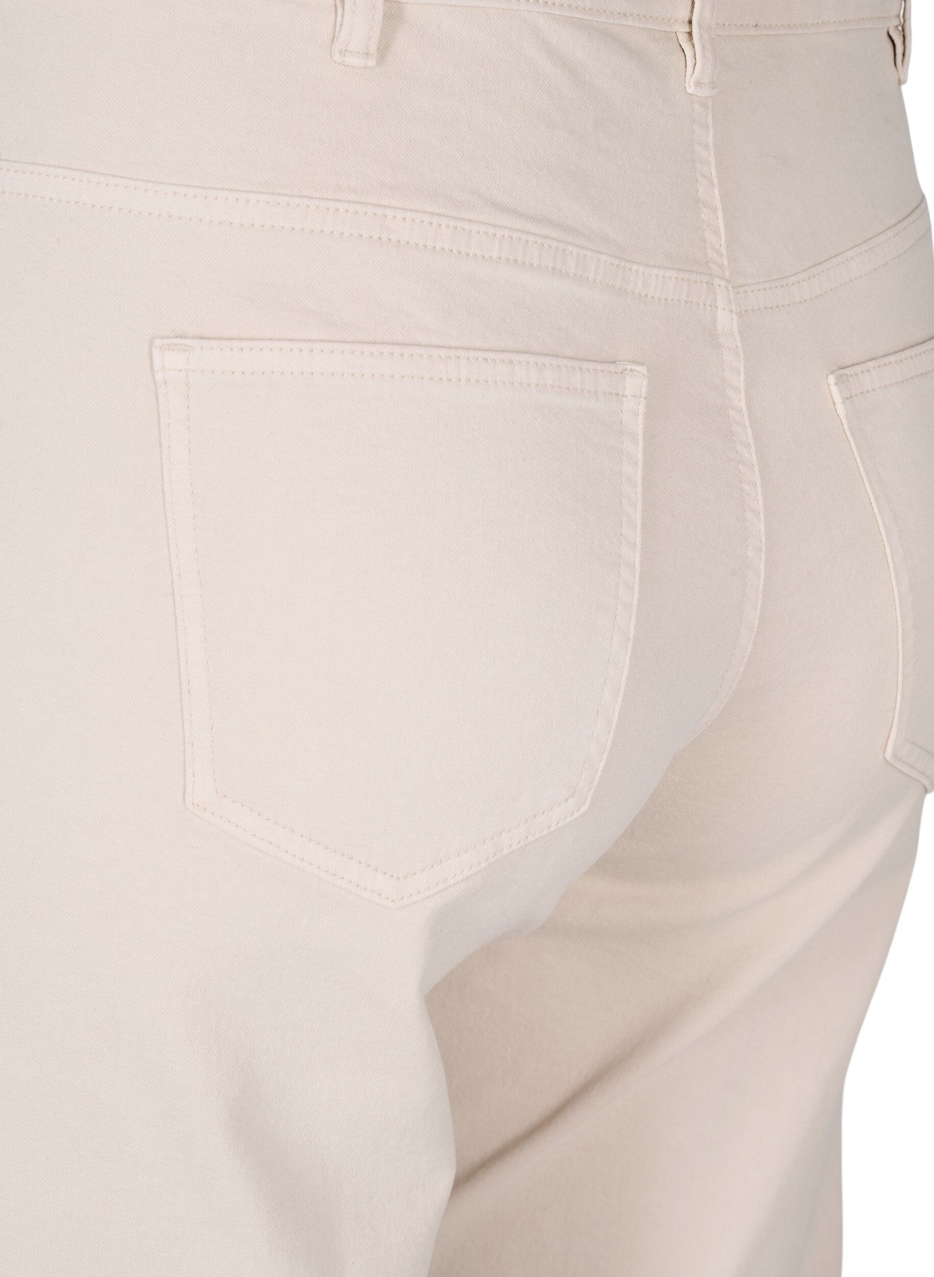 Zizzi Gemma high-waist jeans, Beige, Packshot image number 3