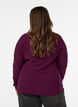 Blouse met structuur en golvende randen, Paars, Model image number 2