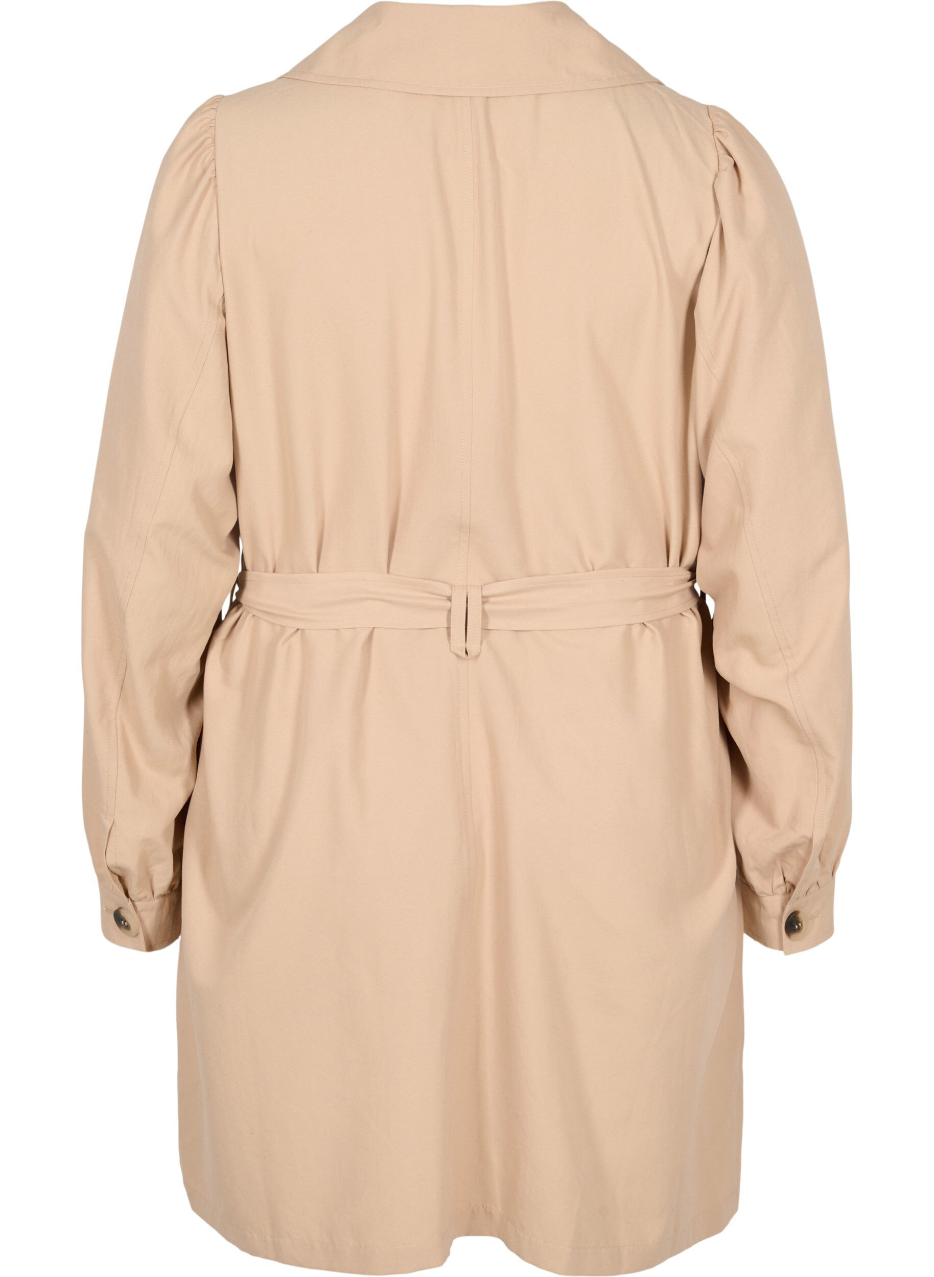 Zizzi Trenchcoat met riem en zakken, Nomad, Packshot image number 1