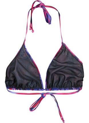 Driehoekige bikinitop met print, Pink Flower AOP, Packshot image number 1