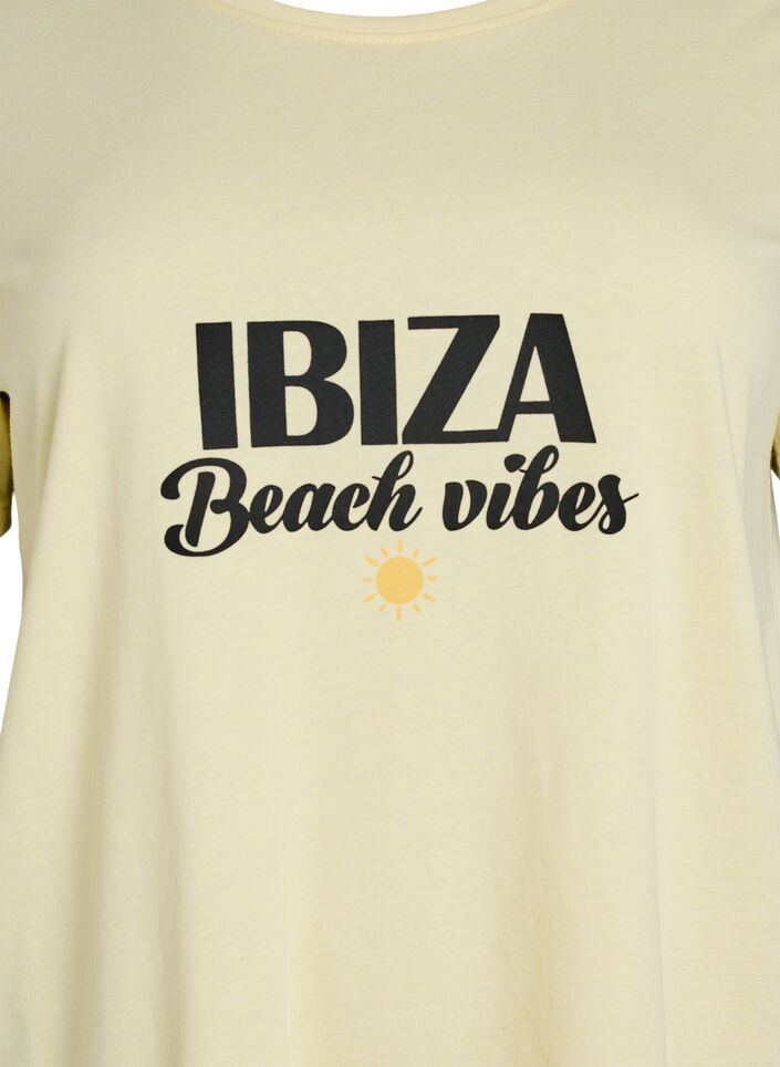 T-shirt met print, Geel, Packshot image number 2