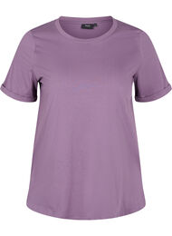 Basic katoenen t-shirt, Vintage Violet