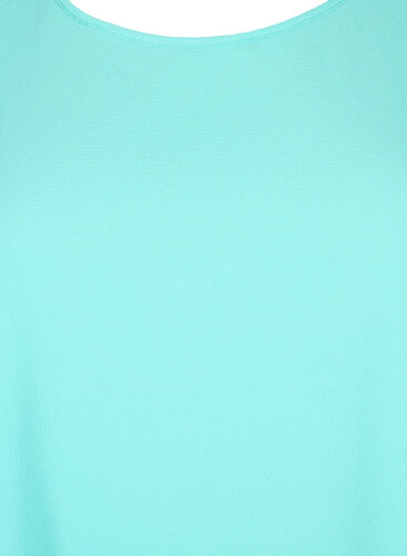 Top met korte mouwen en ronde hals, Turquoise, Packshot image number 2