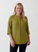 Tuniek met 3/4 mouwen, Groen, Model image number 0