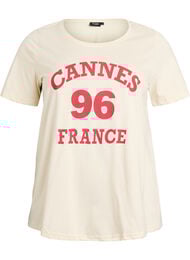 FLASH - T-shirt met print, Vanille