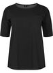 Blouse met 1/2 mouwen, Black, Packshot image number 0