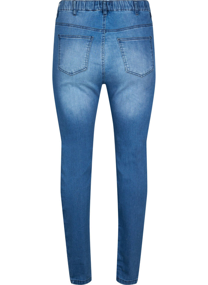 Jeggings met rip, Dark blue, Packshot image number 1