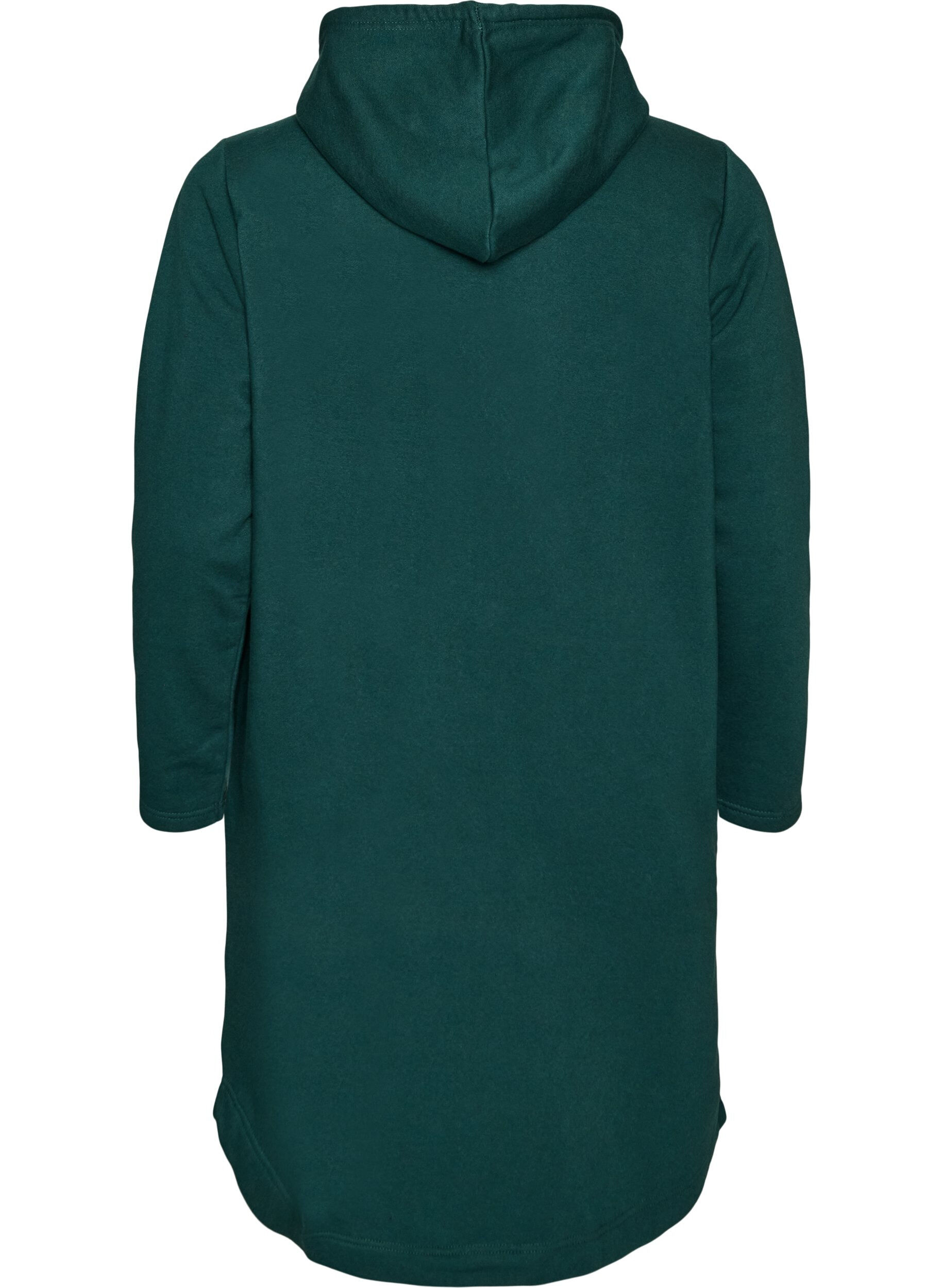 ZizziSweatshirt jurk met capuchon en zakken, 0648, Packshot image number 1