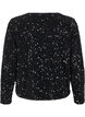Pailletten blouse met strikdetails, Black, Packshot image number 1