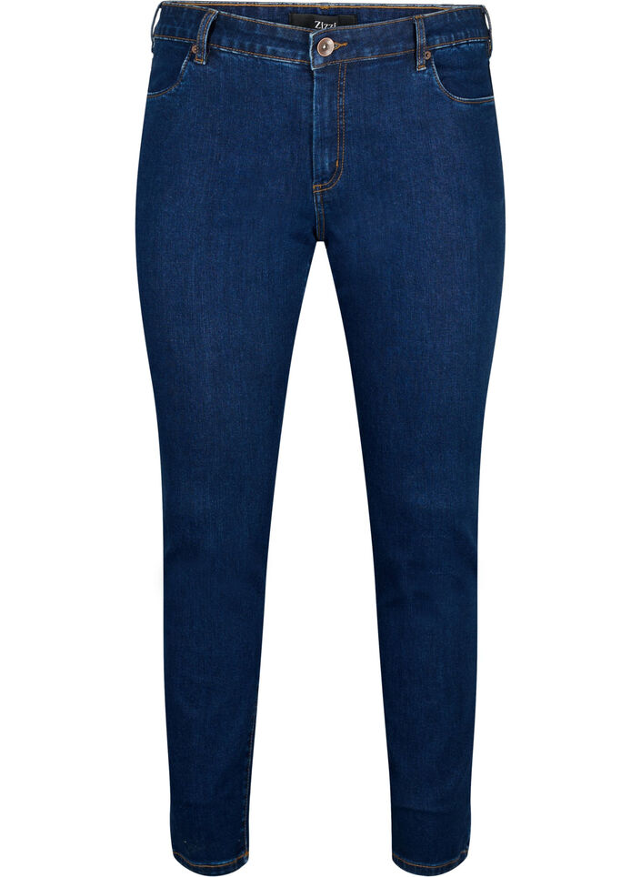 Slim-fit Emily jeans met normale taille, Blauw, Packshot image number 0