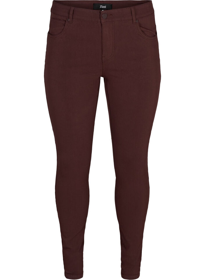 Slim fit broek met zakken, Donker Bordeaux, Packshot image number 0