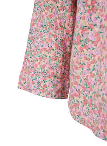 Katoenen nachthemd met bloemenprint, Powder Pink, Packshot image number 3