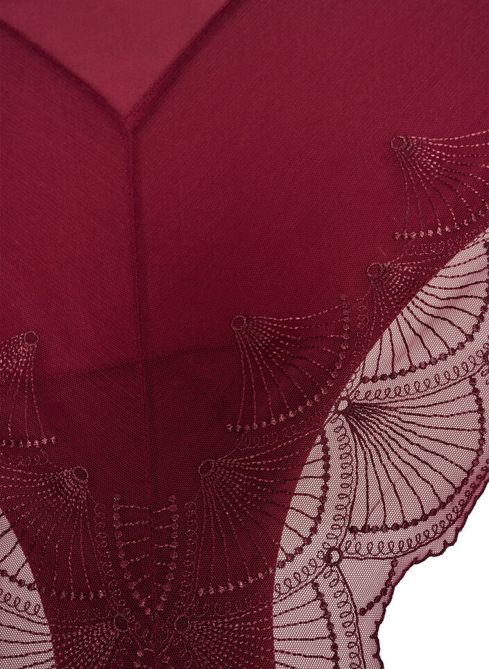 Slip met mesh en geborduurde kanten randen, Rood, Packshot image number 2