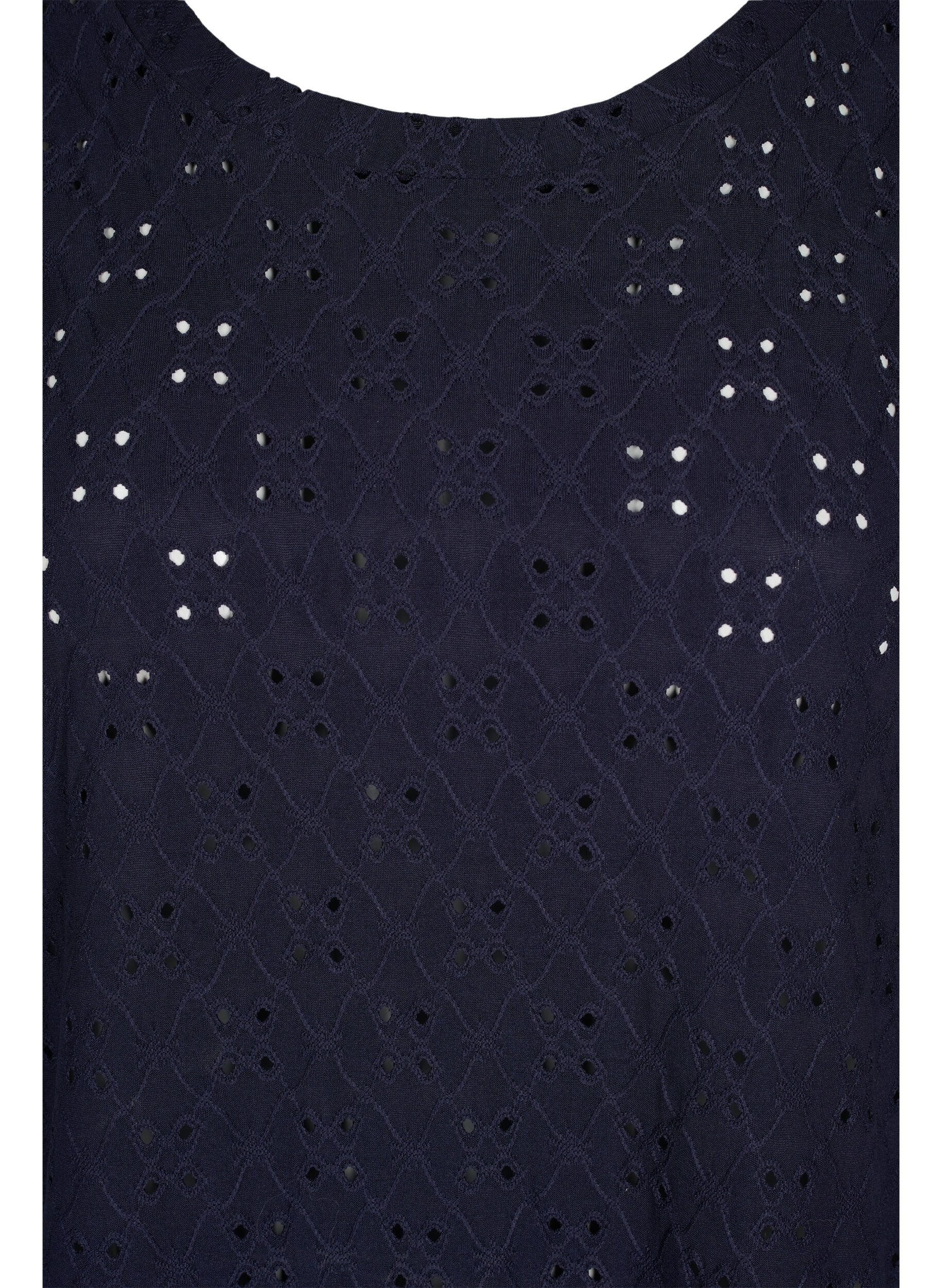 Zizzi Top met borduursel anglaise, Night Sky, Packshot image number 2