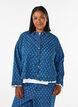Denimjack met een versleten patroon, Blauw, Model image number 0