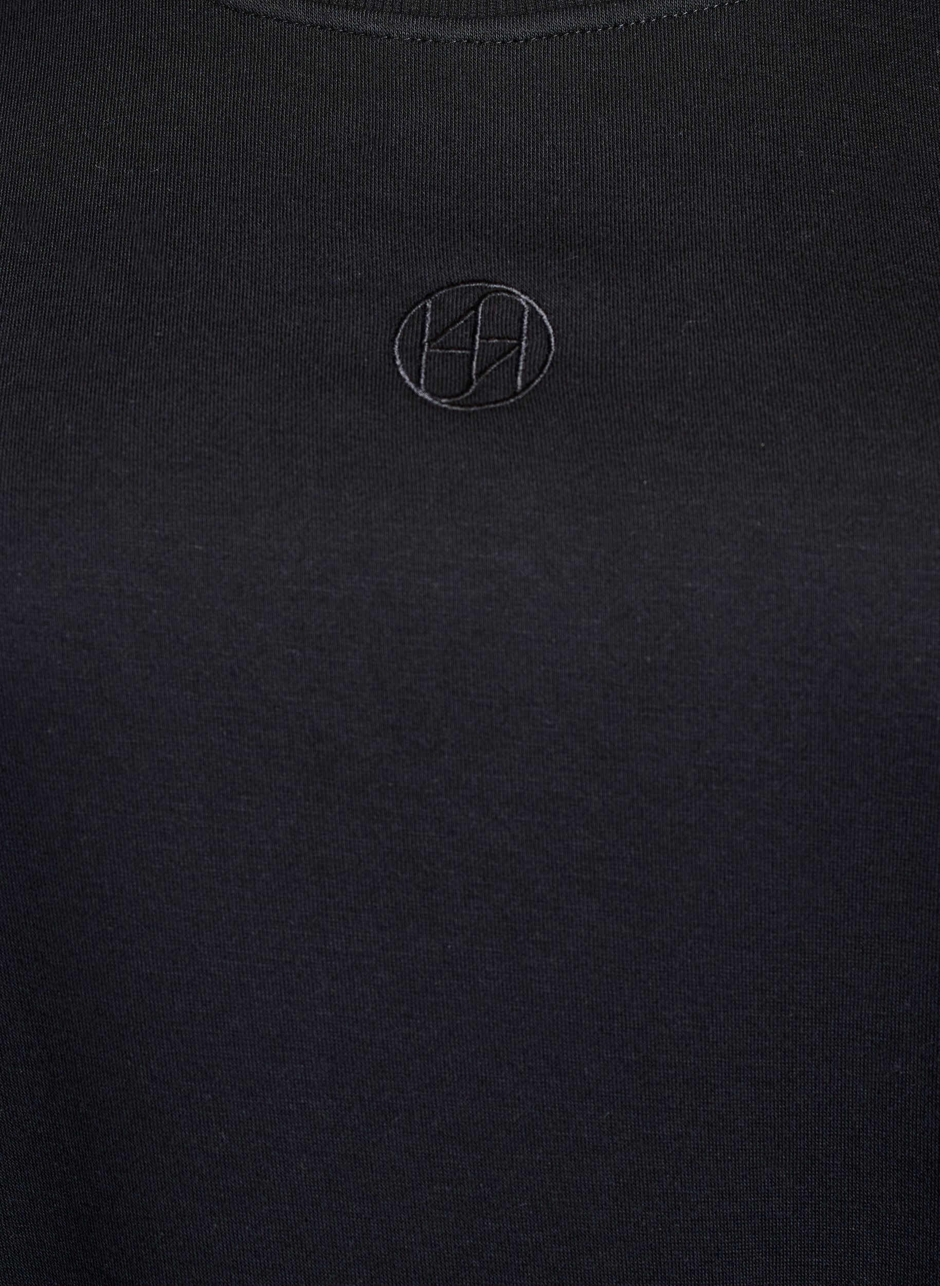 Zizzi Korte sweaterjurk met ruchesdetail, Zwart, Packshot image number 2