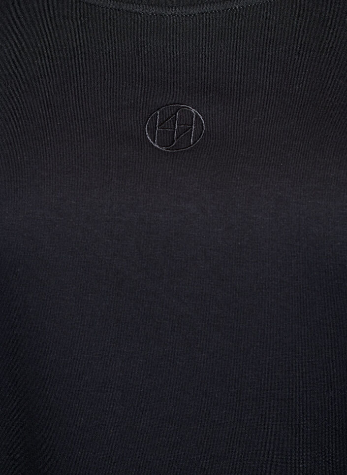 Korte sweaterjurk met ruchesdetail, Zwart, Packshot image number 2