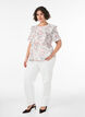 Katoenen blouse met broderie anglaise en ruches, Rood, Model image number 1