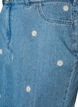 High waist denimshorts met bloemenborduursel, Blauw, Packshot image number 2
