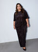 Wijde broek met pailletten, Bruin, Model image number 0