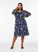 Chiffon feestjurk met lange mouwen, Blauw, Model image number 1