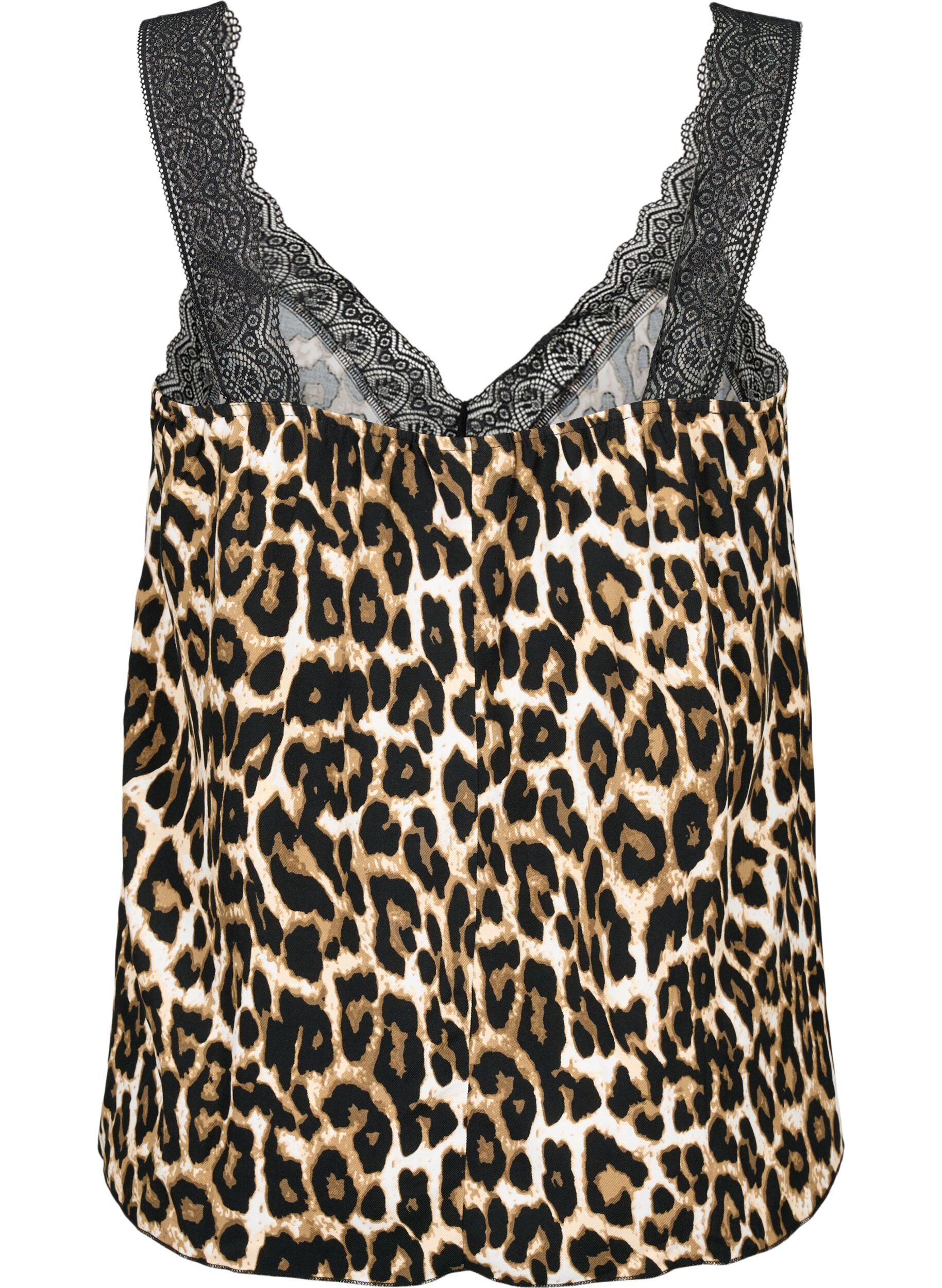 Zizzi Kanten topje van viscose, Leopard, Packshot image number 1
