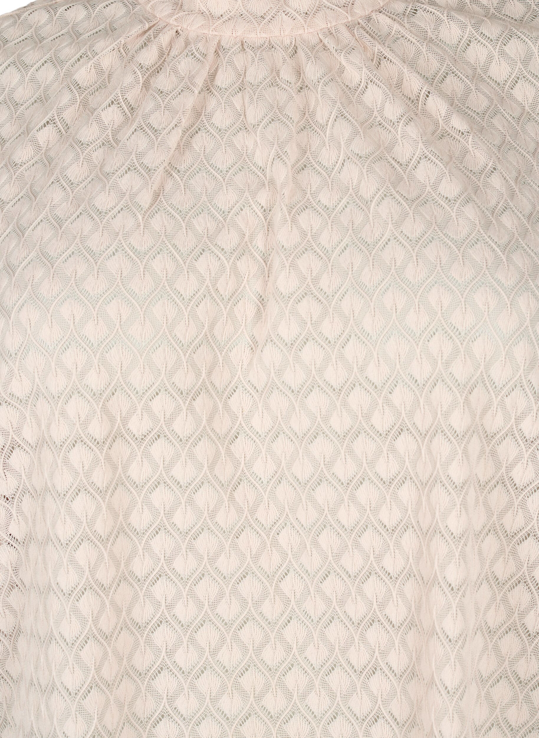 Zizzi Blouse met lange mouwen en gedessineerde textuur, Whisper Pink, Packshot image number 2
