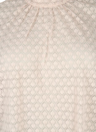 Blouse met lange mouwen en gedessineerde textuur, Whisper Pink, Packshot image number 2