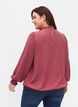 Effen smok blouse met lange mouwen, Dry Rose, Model image number 1