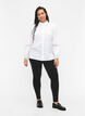 Overhemdblouse met ruches op de kraag en een gehaakte band, Bright White, Model image number 4