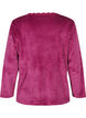 Velour blouse met V-hals, Boysenberry, Packshot image number 1