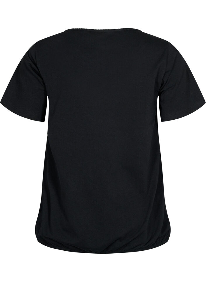 	 Katoenen t-shirt met korte mouwen, Black, Packshot image number 1